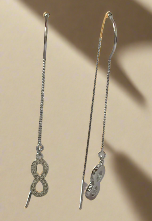 Earring 92.5 silver with rhodium plating weight 2.030 gm