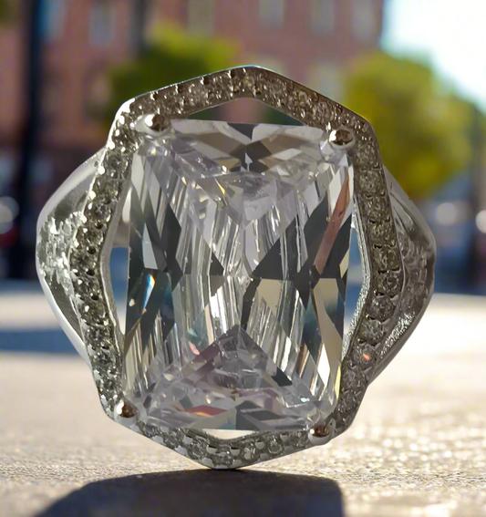 Ring for girls 92.5 silver with rhodium plating size 9 no. Weight 6.120 gm
