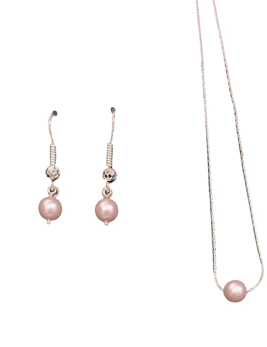 Silver stud earring with silver chain and rodiyam plated weight 7.170 gram