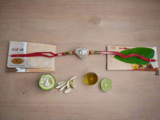 Silver rakhi