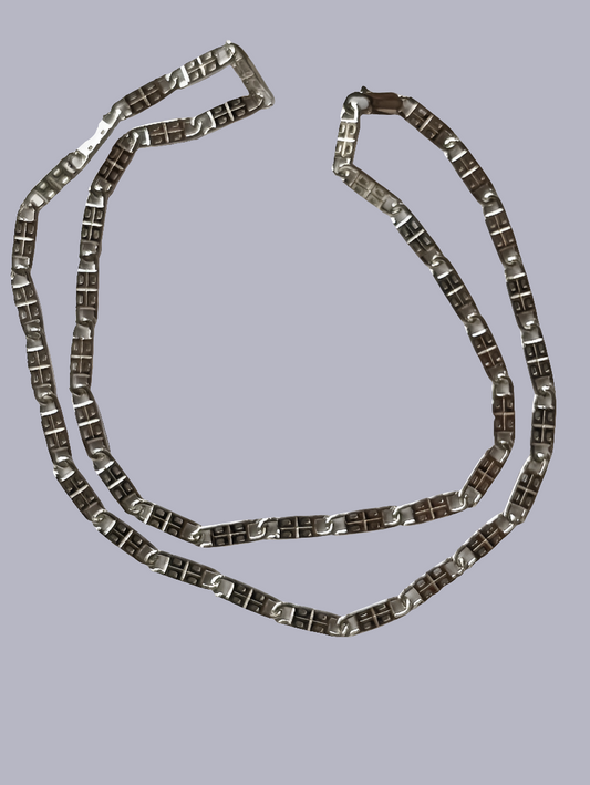 92.5 silver nababi chain for mens with rhodium polish weight 21.670 gram