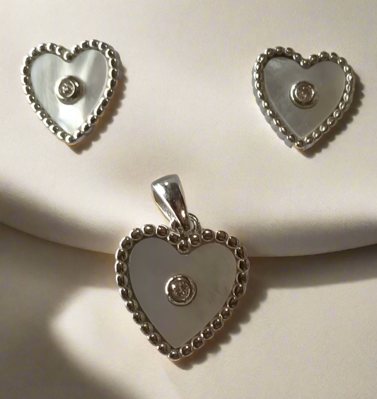 Earring with pendant.           92.5 silver with rhodium plating weight  5.250gm