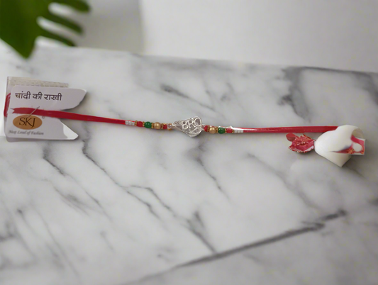Silver rakhi