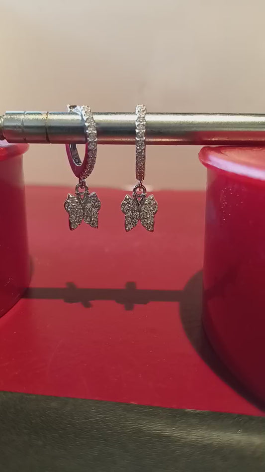 92.5 silver earrings with micro stone for girls weight 3.420 gm