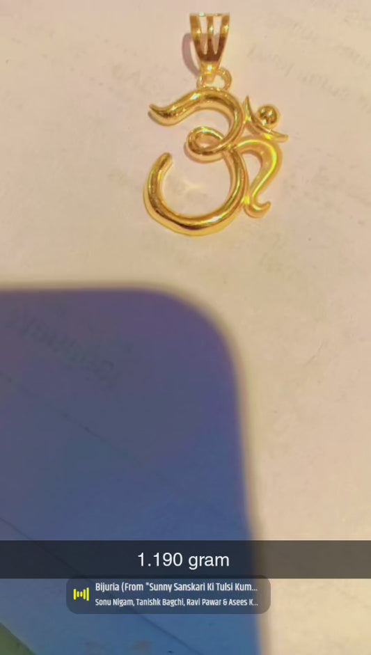 Om lokit 20 carat hollmark weight 1.190 gram