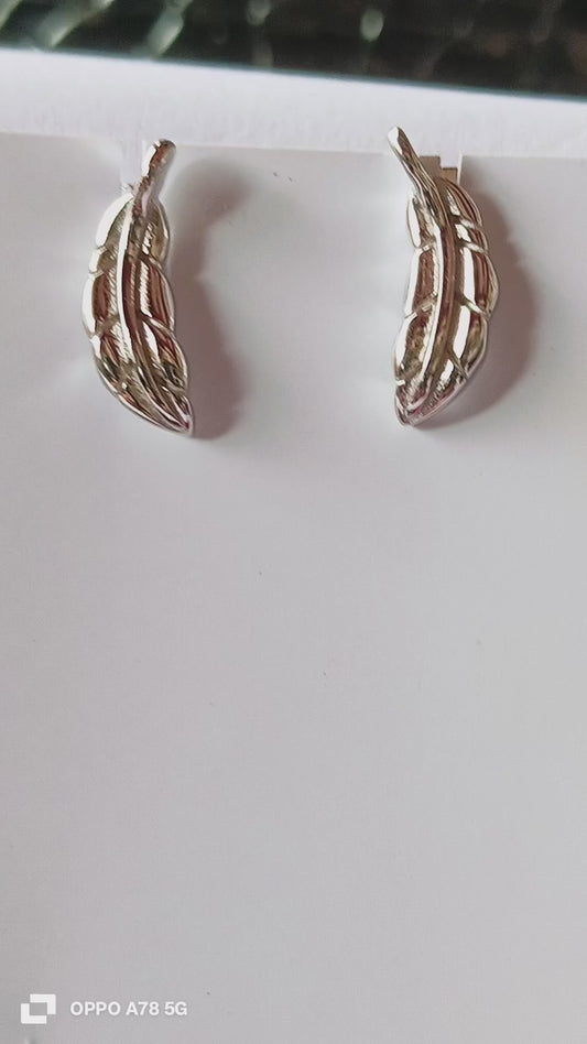 Earring 92.5 silver with rhodium plating weight 1.760gm