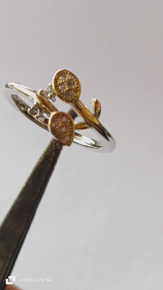 Ring for girls 92.5 silver with rhodium plating weight 2.500gm free size