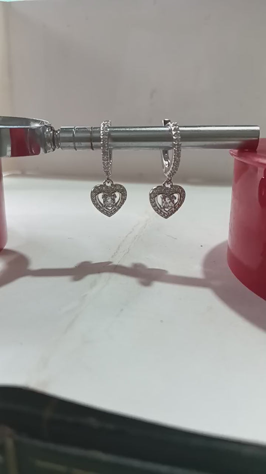Earring 92.5 earrings with rhodium polish weight 3.680 gm