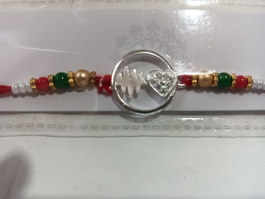 Silver rakhi