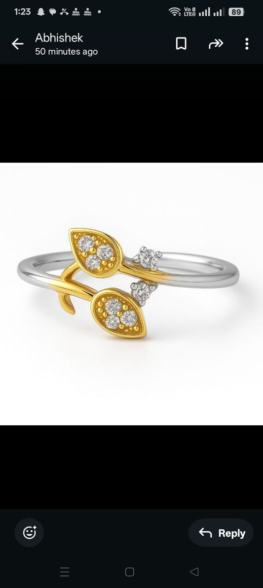Ring for girls 92.5 silver with rhodium plating weight 2.500gm free size